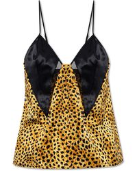 Versace - Silk Top With Animal Print - Lyst