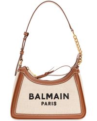 Balmain - Shoulder Bag With Embroidered Logo - Lyst