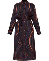 Paul Smith - Dress With A Waist Belt - Lyst