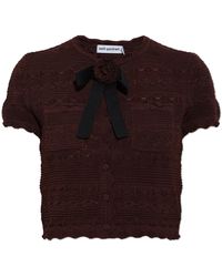Self-Portrait - Top With Short Sleeves - Lyst