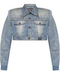 Versace - Short Denim Jacket - Lyst