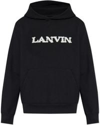 Lanvin - Sweatshirt With A Logo Featuring A Special Texture - Lyst