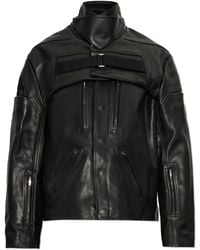 Rick Owens - Leather Jacket With Collar - Lyst