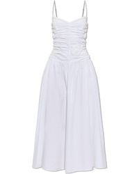ROTATE BIRGER CHRISTENSEN - Draped Dress With Spaghetti Straps - Lyst