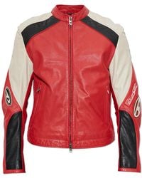 DIESEL - Leather Jacket 'L-Ahti' - Lyst
