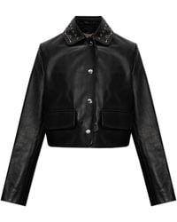 Marni - Leather Jacket With Collar - Lyst