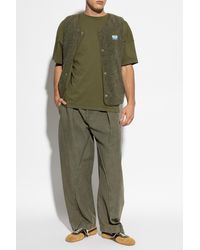 American Vintage - Furry Vest With Logo Patch - Lyst