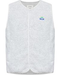 American Vintage - Fur Vest With Logo Patch - Lyst