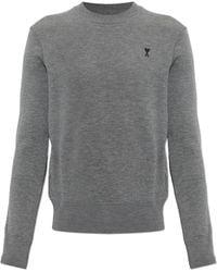 Ami Paris - Wool Crew Neck Sweater - Lyst