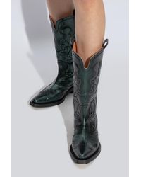 Ganni - Cowboy Boots With Pattern - Lyst