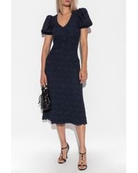 ROTATE BIRGER CHRISTENSEN - Dress With Puff Sleeves - Lyst