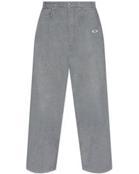Balenciaga - Jeans With Embroidered Logo - Lyst