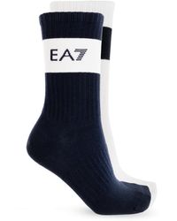 EA7 - 2-Pack Of Socks With Logo - Lyst