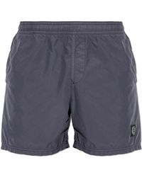 Stone Island - Swim Shorts With Logo - Lyst