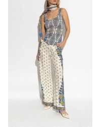 Etro - Trousers With Decorative Pattern - Lyst