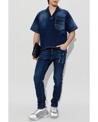 DSquared² - Denim Shirt With A V-Neckline - Lyst