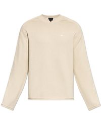 Emporio Armani - Sweater With Embroidered Logo - Lyst