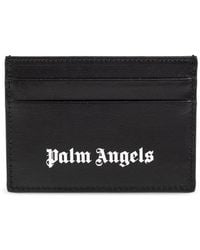 Palm Angels - Leather Cardholder With Logo - Lyst