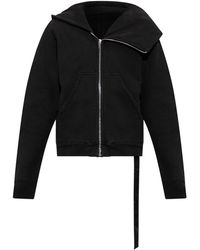 Rick Owens - Sweatshirt With An Asymmetric Zipper - Lyst
