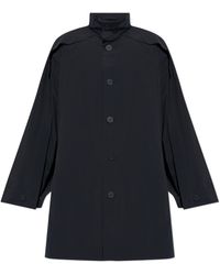 Homme Plissé Issey Miyake - Coat With Stand-up Collar, - Lyst