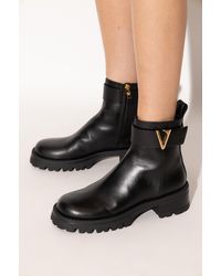 Versace - Leather Ankle Boots - Lyst