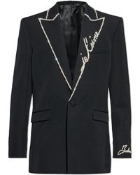 Balmain - Wool Blazer With Appliqués - Lyst