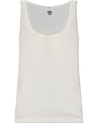 Versace - Wool Sleeveless Top - Lyst