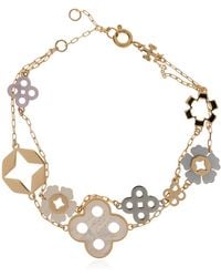 Tory Burch - Bracelet With Mother-Of-Pearl And Shimmering Crystals - Lyst