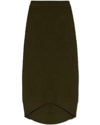 Victoria Beckham - Wool Skirt With An Asymmetrical Cut - Lyst