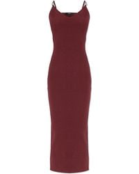 Versace - Ribbed Dress With Single Slit - Lyst