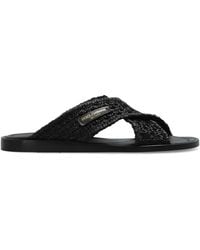 Dolce & Gabbana - Slides With Logo Patch - Lyst