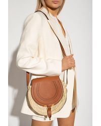 Chloé 'marcie Small' Shoulder Bag - Natural