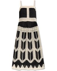 Zimmermann - Dress With Lace Inserts - Lyst