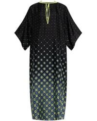CASABLANCA - Silk Dress With Monogram - Lyst