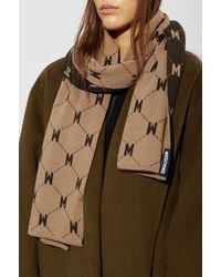 Moschino - Wool Scarf With Monogram - Lyst