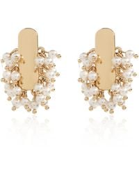 Self-Portrait - Earrings With Glass Pearls - Lyst