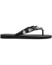 Balenciaga - Rubber Flip-Flops With Shimmering Appliqués - Lyst