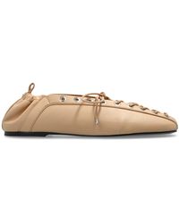 Ganni - Ballerinas With Laces - Lyst