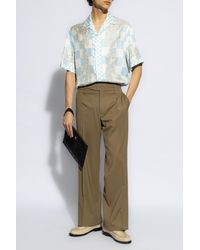 Versace - Silk Shirt With Short Sleeves, - Lyst