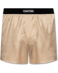 Tom Ford - Silk Boxers With Logo - Lyst