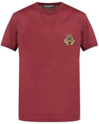 Dolce & Gabbana - T-Shirt With An Applique - Lyst