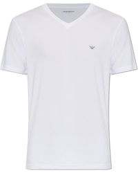 Emporio Armani - Lingerie T-Shirt With V-Neckline - Lyst