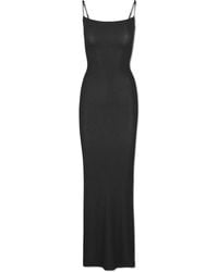 strapless corset long dress skims Ultra Fine Lace Maxi in Black Black Bridesmaid Shoes: 6 Fit And Flare Wedding Dresses this addictively soft Size:3G