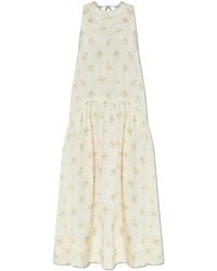 Ganni - Dress With Floral Pattern - Lyst