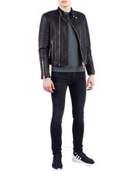 DIESEL Leather Jacket Designed For Vitkac - Black