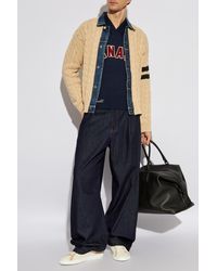DSquared² - Cardigan With Denim Inserts - Lyst