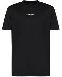 Dolce & Gabbana - T-Shirt With Embroidered Logo - Lyst