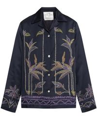 forte_forte - Satin Shirt With Print - Lyst