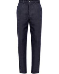 Etro - Linen Pleat-front Trousers - Lyst