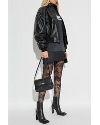 Balenciaga - Leather Bomber Jacket - Lyst